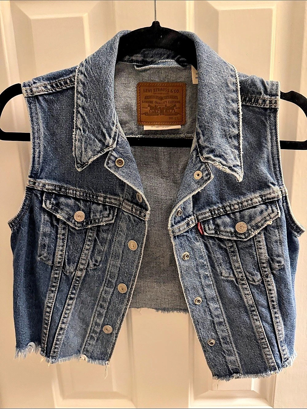 Levi's Women's Racer Denim Vest in Blue
